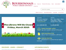 Tablet Screenshot of bourbonnaislibrary.org